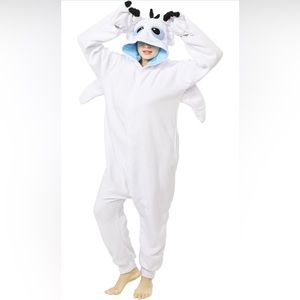 Light fury how to train your dragon onesie costume 🤍